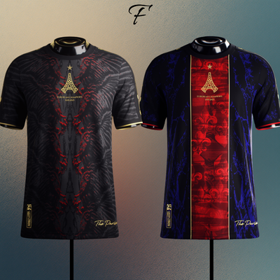 Pack de 2 Maillots Collector PSG Noir et Bleu