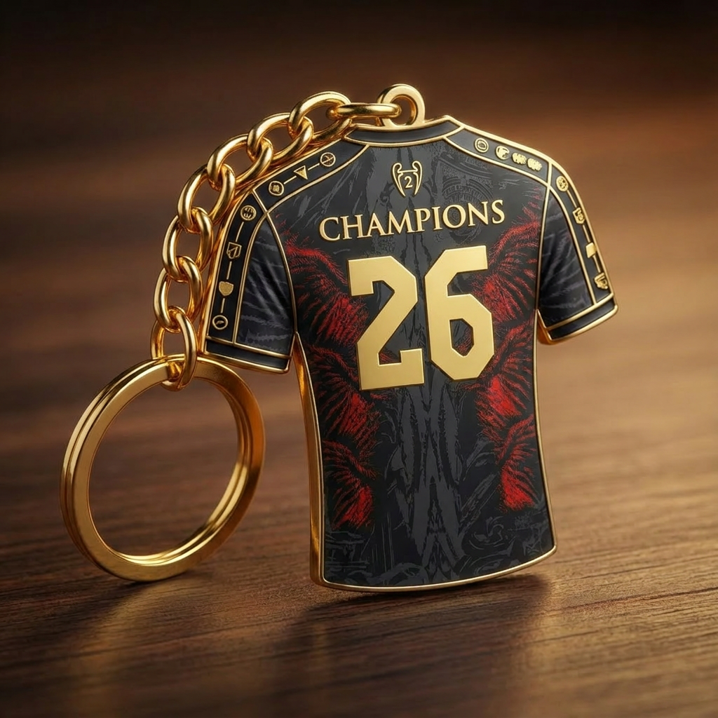 Porte Clé PSG Double Champion Black Edition