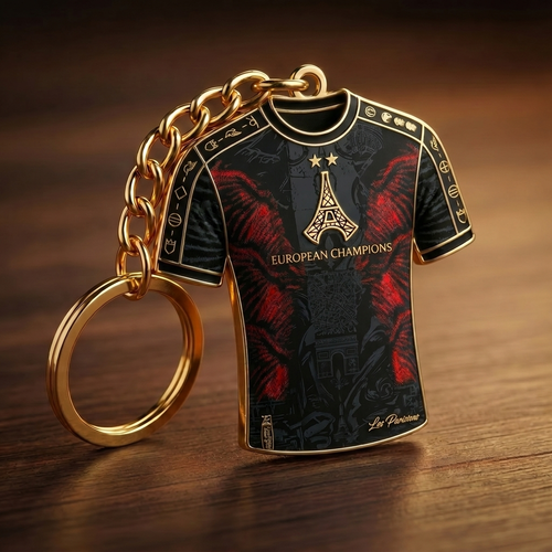 Porte Clé PSG Double Champion Black Edition