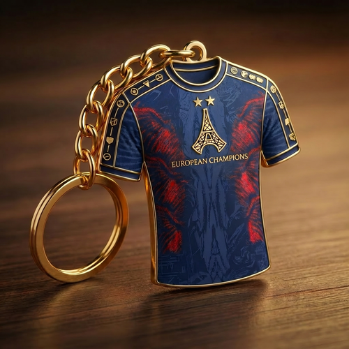 Porte Clé PSG Double Champion Blue Edition