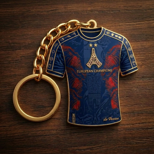 Porte Clé PSG Double Champion Blue Edition