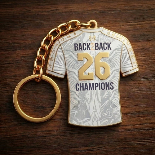 Porte Clé PSG Double Champion White Edition