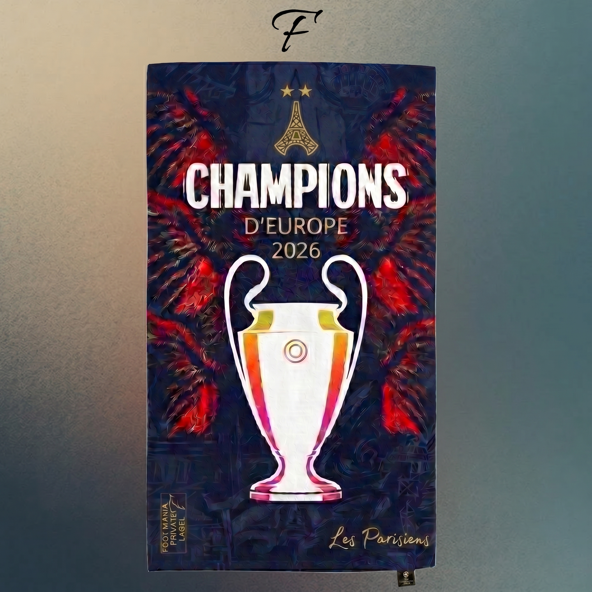 Serviette PSG Double Champion Blue Edition