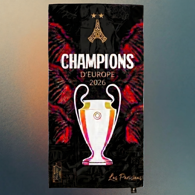 Serviette PSG Double Champion Black Edition