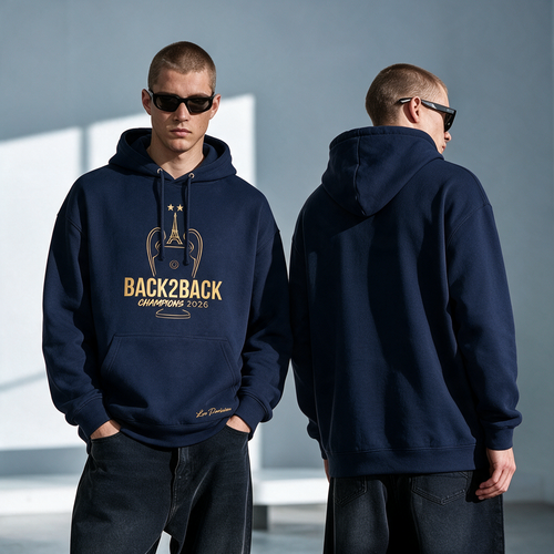 Sweat à capuche PSG Champions d'Europe 2026 - Bleu