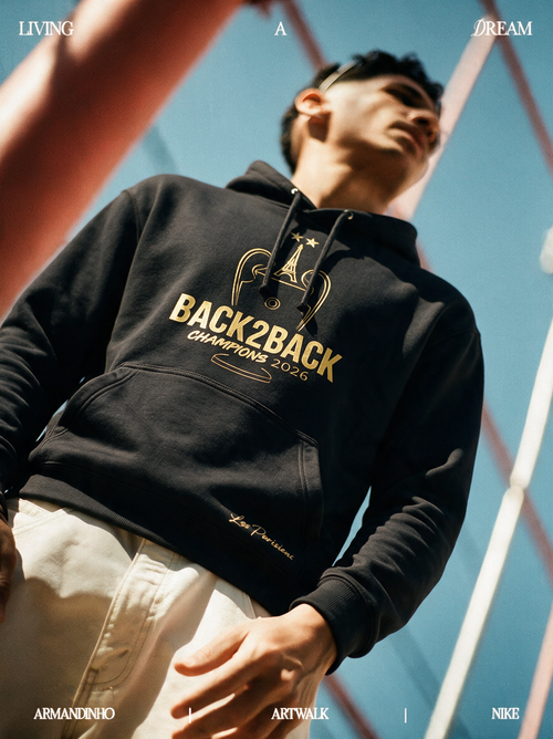 Sweat à capuche PSG Champions d'Europe 2026 - Noir