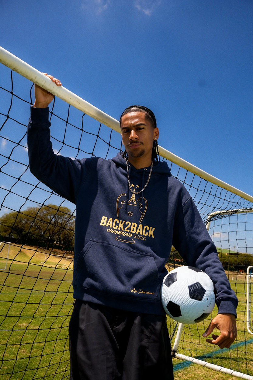 Sweat à capuche PSG Champions d'Europe 2026 - Bleu