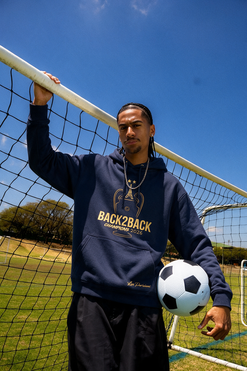 Sweat à capuche PSG Champions d'Europe 2026 - Bleu