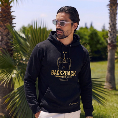 Sweat à capuche PSG Champions d'Europe 2026 - Noir