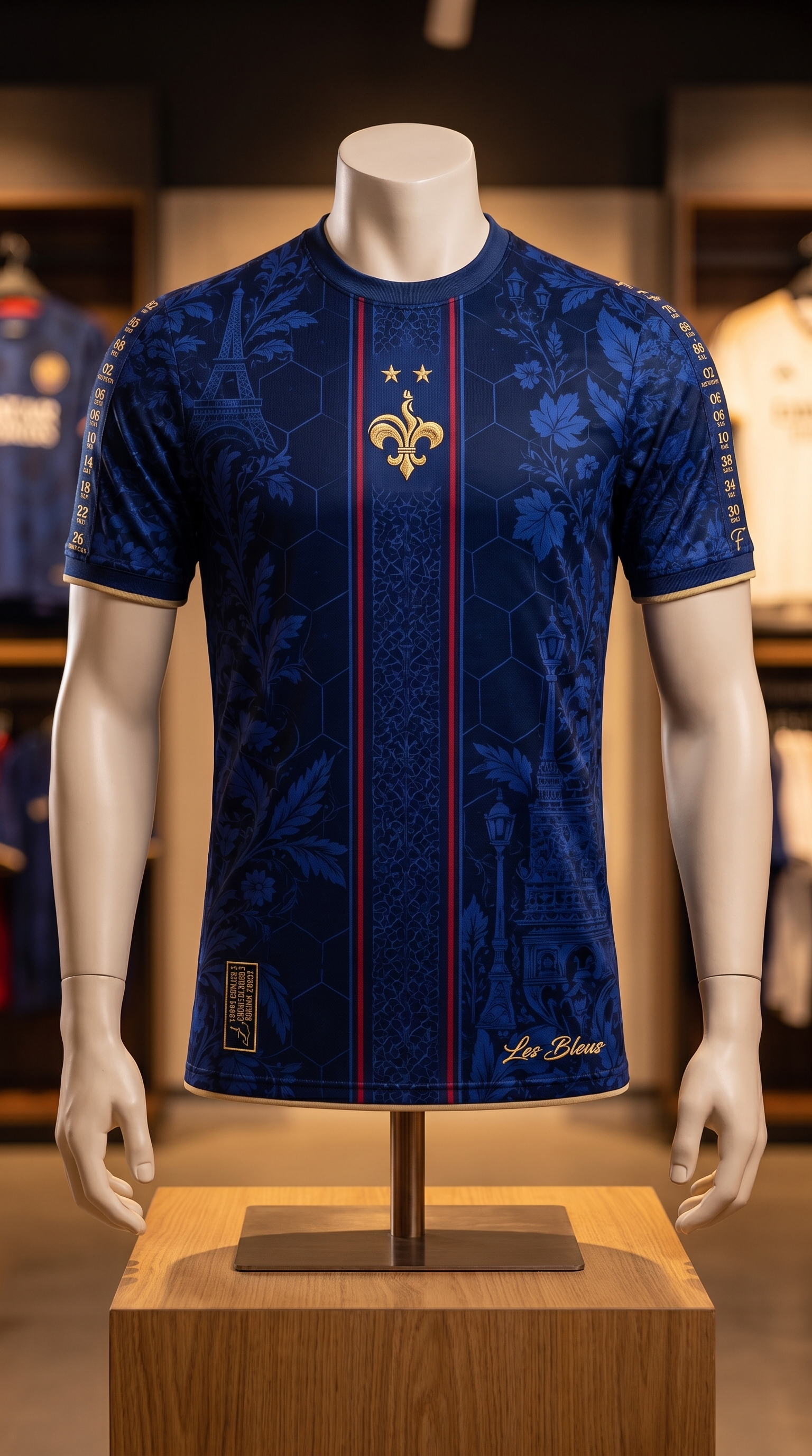 Inspiré par Paris. Ornée de deux bandes rouge et bleue, cette tunique blanche s’inspire de la silhouette emblématique de la tour Eiffel. Ce maillot rend hommage à une tunique iconique du Club portée par les Parisiens lors des saisons 1990-1991 et 1991-1992, tout en incarnant l'esprit d’innovation du club de la nouvelle génération. Le maillot bénéficie de l’innovation technologique Dri-FIT ADV, la nouvelle norme haute performance de Nike. Il a été conçu grâce aux recherches approfondies menées au Nike Sport Research Lab à l'aide de technologies de cartographie corporelle avancées. Grâce au travail réalisé pour optimiser mobilité, respirabilité et ventilation, la texture et le dessin du maillot 2024-2025 offre aux joueurs parisiens les conditions nécessaires pour optimiser leur expérience et les aider à briller dans toutes les compétitions.